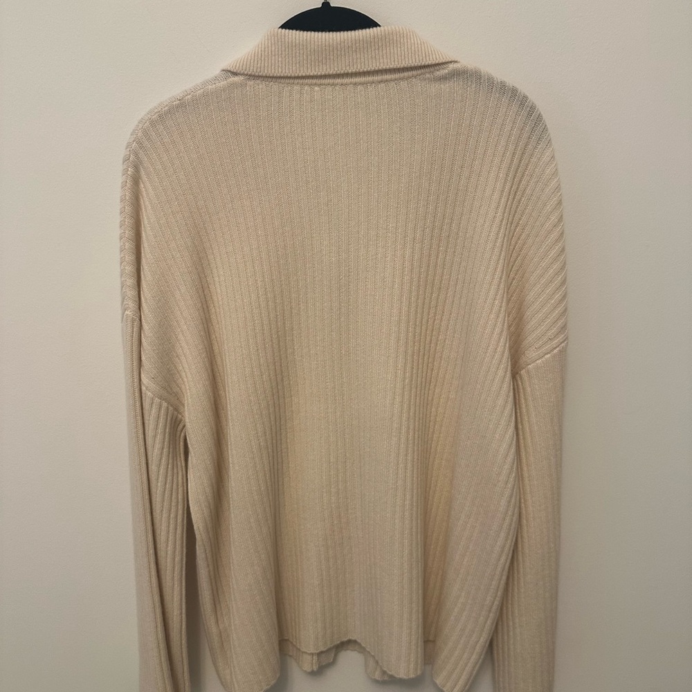 Reformation Fantino Cashmere Collard Cardigan-Cream - Picture 5 of 6
